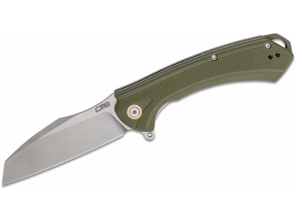 CJRB J1909-GNF Barranca vreckový nôž 9,4 cm, Stonewash, zelená, G10