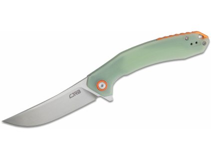 CJRB J1906-NTG Gobi vreckový nôž 8,9 cm, Stonewash, transparentná zelená, G10 (CNC textúra)