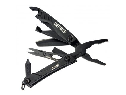 Gerber 31-003610 Dime MultiTool Black multifunkčný nástroj - kliešte, oceľ, čierna, 12 funkcií