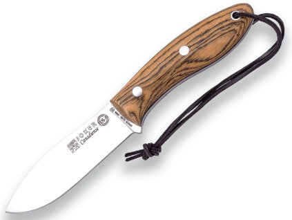 JOKER KNIFE CB114 CANADIENSE tradičný vonkajší nôž 10,5 cm, drevo Bocote, kožené puzdro