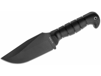 KA-BAR KB-1278 HEAVY-DUTY WARTHOG nôž na prežitie 16,7 cm, celočierny, Kraton, puzdro koža+nylon