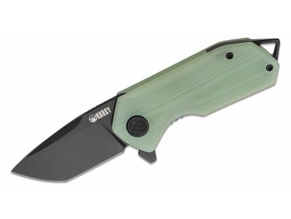 Kubey KU203I Campe Nest vreckový nôž 7 cm, čierna, bledozelená Jade, G10
