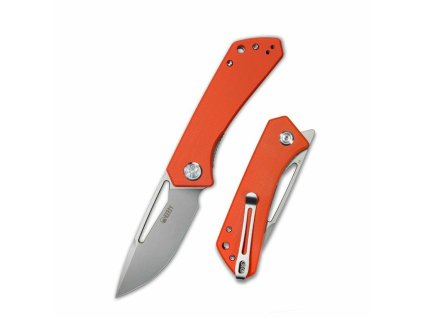 Kubey KU331H Thalia Orange vreckový nôž 8,3 cm, oranžová, G10, spona