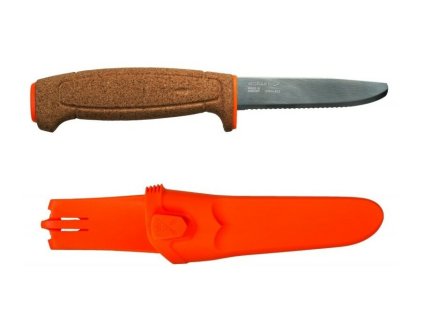 Morakniv 13131 Floating Serrated Knife nôž 9,6 cm, oranžová, korok, plastové puzdro