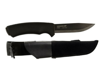 Morakniv 12294 Bushcraft Expert (MOLLE) taktický nôž 10,9 cm, celočierna, plast, guma, puzdro