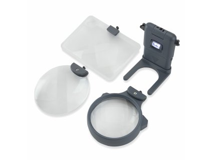 Carson HM-30 Hobby lupa 3v1 s LED osvetlením, na krk/na stojan, 2x, 2x/2.5x, 3.5x
