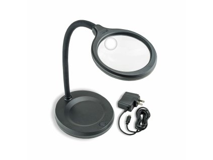 Carson LM-30EU DeskBrite 300 stolová lampa 2x/5x s priemerom 11 cm, COB LED, EU adaptér