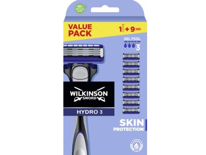 Wilkinson Hydro 3 Skin Protection pánsky holiaci strojček, 1 rukoväť + 8 čepelí (W302170300)