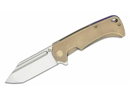 QSP Knife QS143-F Rhino Titanium Bronze Stonewashed F vreckový nôž 8,3 cm, bronz, titán
