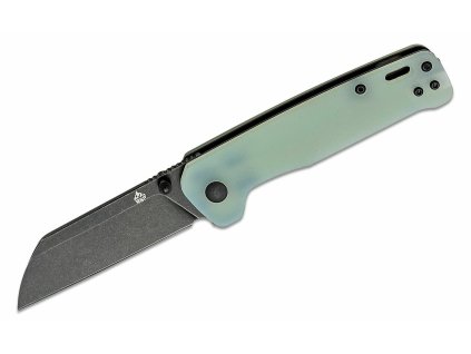 QSP Knife QS130-W Penguin Jade vreckový nôž 7,8 cm ,Black Stonewash, nefritovo-zelená, G10