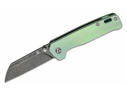 QSP Knife QS130-Y Penguin Titanium Green BlackStonewash vreckový nôž 7,8 cm, zelená, titán