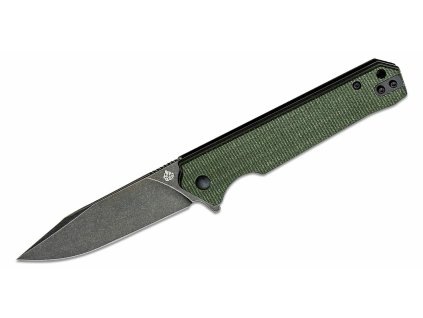 QSP Knife QS111-I2 Mamba V2 Green vreckový nôž 8,9 cm, Black Stonewash, zelená, Micarta