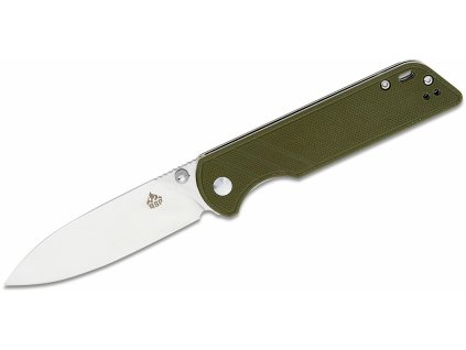 QSP Knife QS102-B Parrot Green vreckový nôž 8,2 cm, satin, zelená, G10