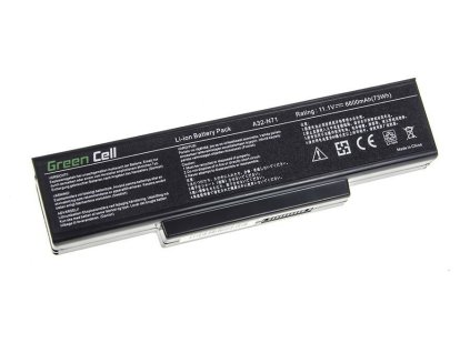 AS07 Green Cell Battery for Asus A32-K72 K72 K73 N71 N73 / 11,1V 6600mAh