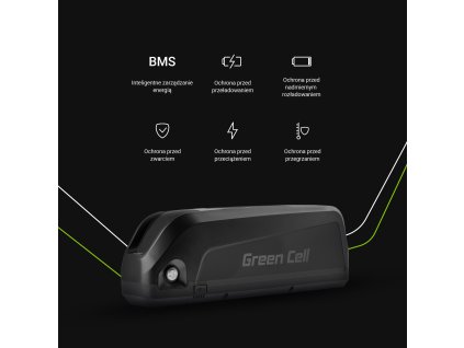 EBIKE78STD Green Cell E-bike Battery 48V 18Ah 864Wh Down Tube Ebike EC5 for Samebike, SMLRO with Cha