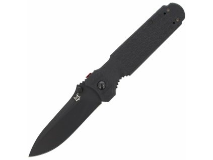 FOX knives FX-446 B PREDATOR II vreckový taktický nôž 9,5 cm, celočierna, FRN