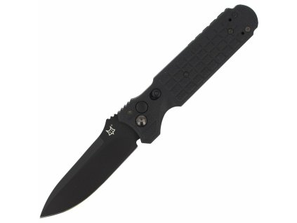 FOX Knives FX-448 B Predator II taktický automatický nôž 9,5 cm, celočierna, FRN