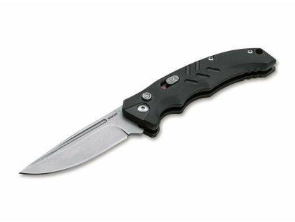 Böker Plus 01BO482 Intention II Black automatický taktický nôž 8 cm, Stonewash, čierna, G10, spona