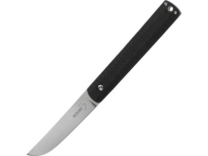 Böker Plus 01BO632 Wasabi CF štíhly vreckový nôž 7,2 cm, uhlíkové vlákno, oceľ, spona