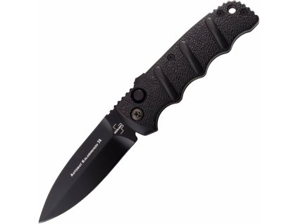 Böker Plus 01KALS95 AKS-74 Spearpoint D2 automatický nôž 8,5 cm, celočierna, hliník, spona