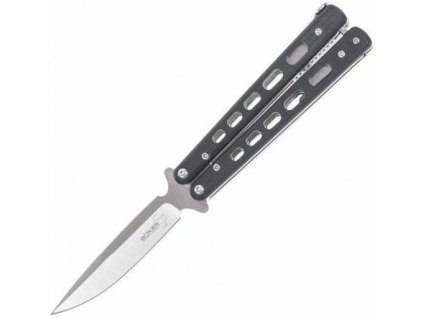 Böker Plus 06EX002 BALISONG SMALL malý motýlikový nôž 8,2 cm, čierna, titán, G10