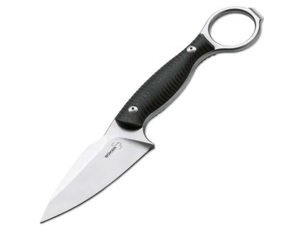 Böker Plus 02BO176 ACCOMPLICE D2 nôž na krk 8,2 cm, čierna, G10, puzdro Kydex