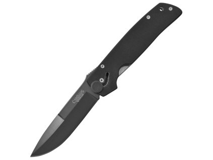 Camillus CMLS-18533 Cuda vreckový nôž 9,5 cm, Carbonitride Titanium, celočierna, G10