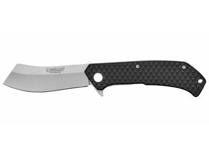 Camillus CMLS-19645 BARBER vreckový nôž 7 cm, Titanium Bonded, čierna, GFN