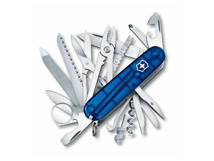 Victorinox 1.6795.T2 SwissChamp multifunkčný nôž 91 mm, transparentná modrá, 33 funkcií