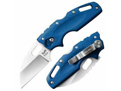 Cold Steel 20LTB Tuff Lite Plain Blue vreckový nôž 6,4 cm, modrá, Griv-Ex termoplast