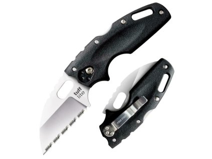 Cold Steel 20LTS Tuff Lite Serrated vreckový nôž 6,4 cm, čierna, Griv-Ex termoplast