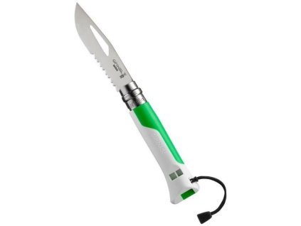 OPINEL 002319 VRI N°08 Inox Outdoor Fluo Green vreckový nôž 8,5 cm, s píšťalkou, fluo zelená rukoväť