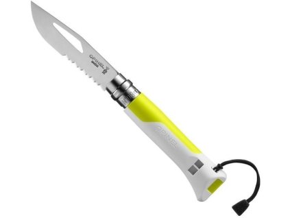 OPINEL 002320 VRI N°08 Inox Outdoor vreckový nôž 8,5 cm, žltá, syntetika, píšťalka