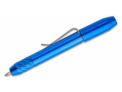 CRKT CR-TPENBOND2 TECHLINER™ Super Shorty BLUE taktické pero 10 cm, modrá, hliník, čierna náplň