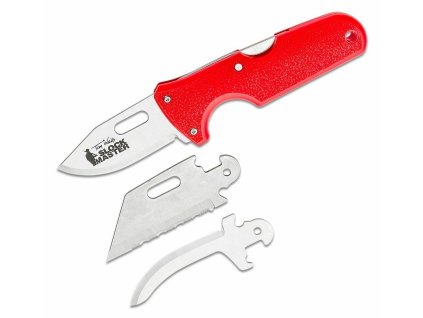 Cold Steel 40AT Slock Master Skinner Click N Cut lovecký nôž 6,4cm, červená, ABS, vymeniteľné čepele