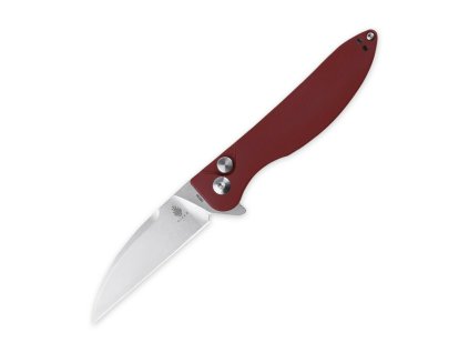 Kizer V3566N4 Swaggs Sway Back vreckový nôž 7,5 cm, Stonewash, červená, Micarta