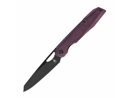 Kizer V4545C2 Genie Red vreckový nôž 8,6 cm, čierna, červená, Richlite (kompozit)
