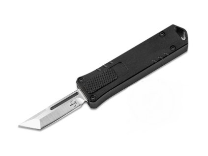 Böker Plus 01BO972 Micro USB OTF Tanto automatický nôž 4 cm, hliník, čierna, dizajn USB
