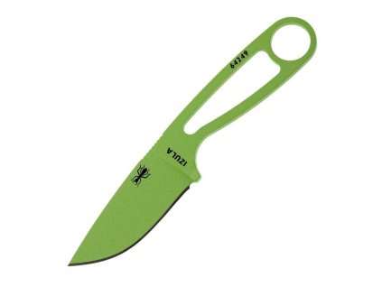 ESEE IZULA-VG nôž na krk 7,3 cm, zelená, uhlíková oceľ, čierne plastové puzdro s pripnutím