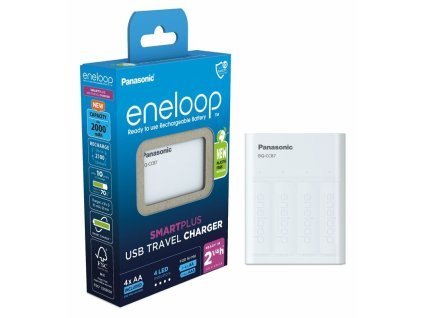 Panasonic Eneloop EKO nabíjačka/powerbank BQ-CC87USB + 4x nabíjateľné batérie R6/AA 2000 mAh