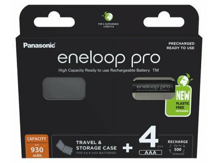 BK-4HCDEC4BE Panasonic R03/AAA AKU EKO+BOX ENELOOP PRO nabíjateľné batérie, 4ks