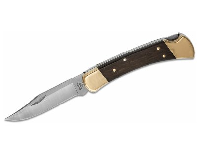 Buck BU110 Hunter Lockback vreckový nôž 9,5 cm, eben, kožené puzdro