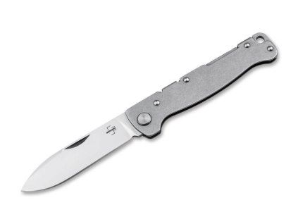 Böker Plus 01BO865 ATLAS DROP POINT vreckový nôž 7,1 cm, Satin, oceľ Stonewash
