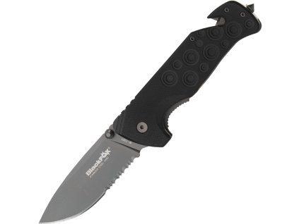 Black Fox BF-738 TI Black Action záchranársky vreckový nôž 7,9 cm, šedá, čierna, G10