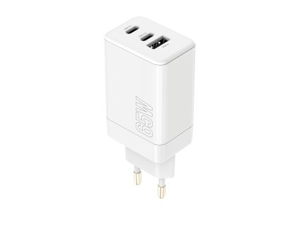 Maxlife MXTC-08-65ACC PD QC sieťová nabíjačka 2x USB-C 1x USB 65W biela (OEM0101206)