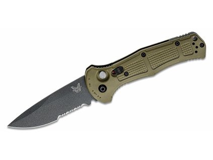 Benchmade 9070SBK-1 CLAYMORE Ranger Green automatický taktický nôž 9 cm, čierna, zelená, Grivory