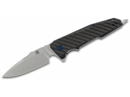 Artisan 1706P-CF Predator vreckový nôž 9,5 cm, Stonewash, čierna, uhlíkové vlákno