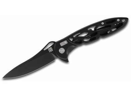 Artisan 1801P-BK Hoverwing vreckový nôž 10 cm, celočierna, celooceľový