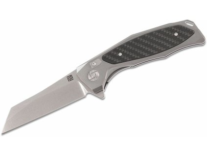 Artisan 1809P-GCF Megahawk Gray vreckový nôž 9,2 cm, Stonewash, šedá, hliník, uhlíkové vlákno