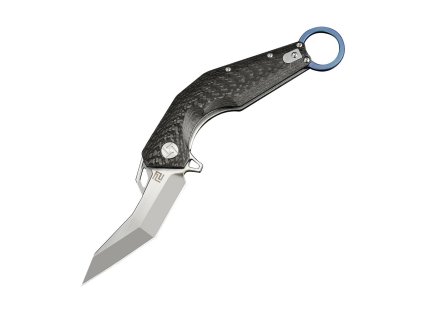 Artisan 1811G-BUS Cobra vreckový nôž - karambit 8 cm, Satin, čierna, modrá, uhlíkové vlákno